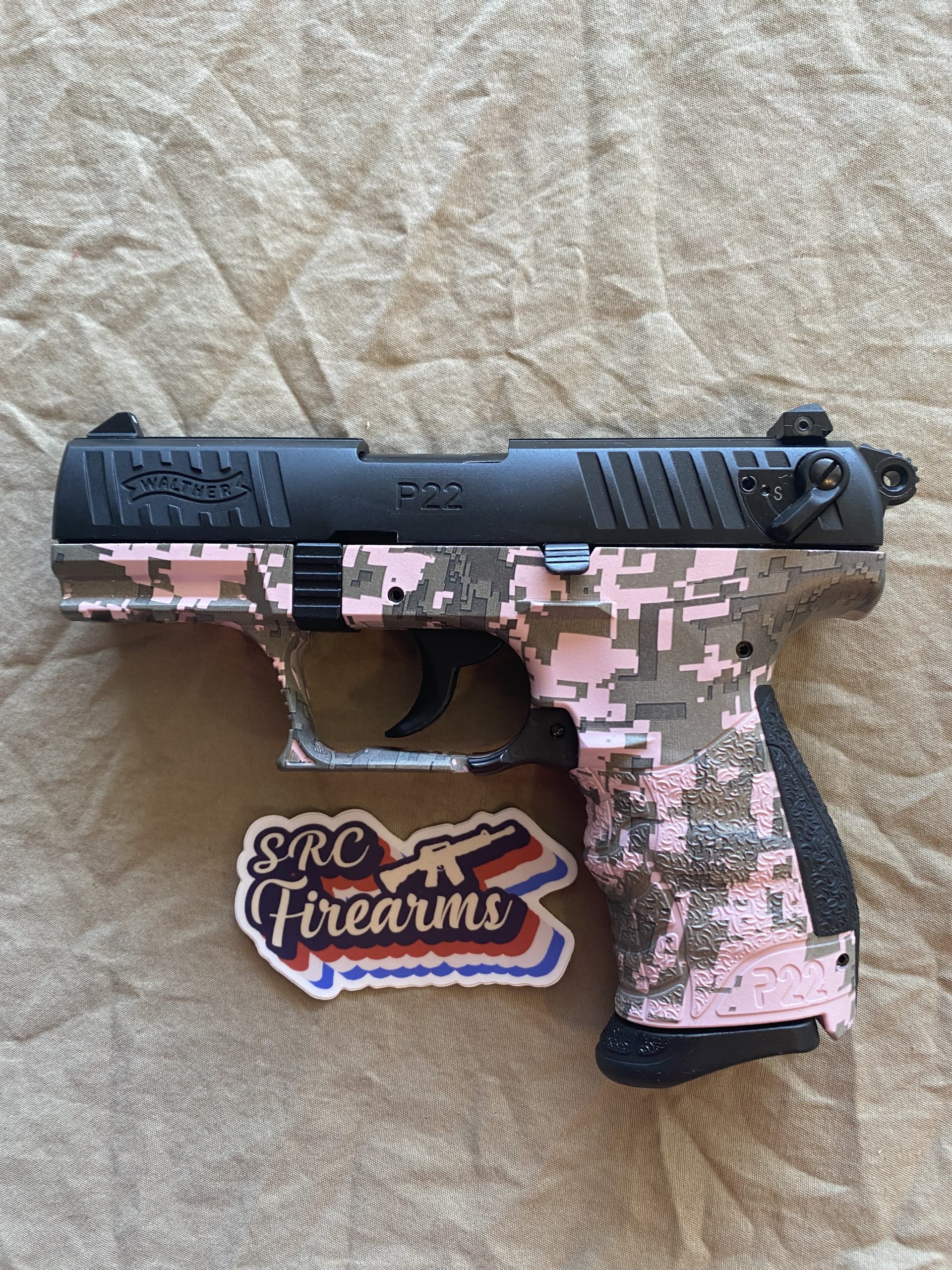 pink digital camo gun